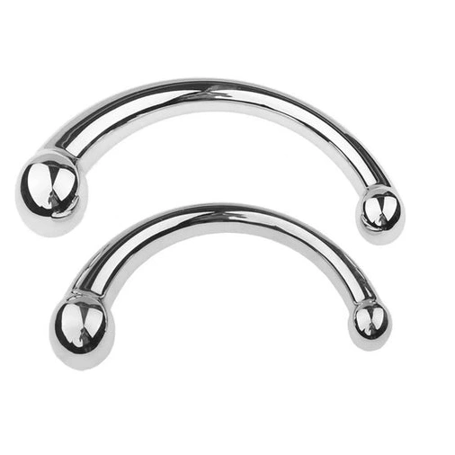 Elegant Double Anal Hook Stainless 5858 Steel Ended 0817
